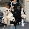 Vintage Bomber Jacket Women Harajuku Varsity Baseball Jackets Korean Fashion College Uniform Oversized Streetwear Y2k