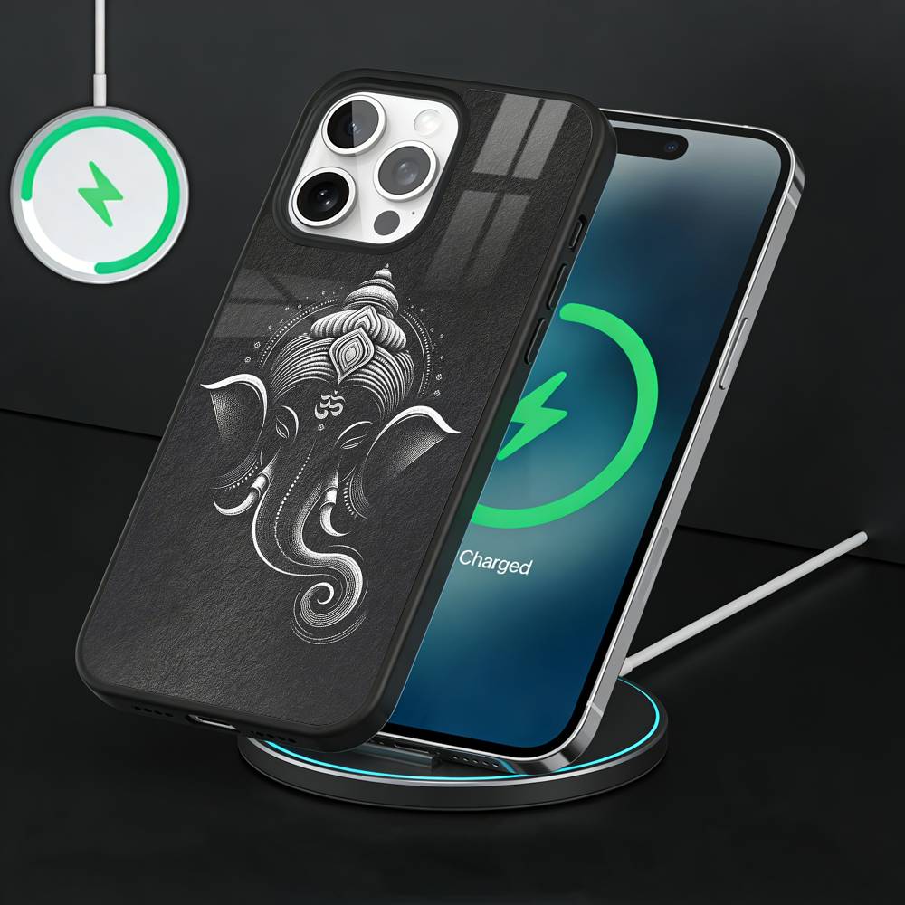 Ganesha Hindu God Ganesh Elephant Phone Case For iPhone17,16,15,14,13 Plus,Pro Max Magnetic For Magsafe Wireless Charging