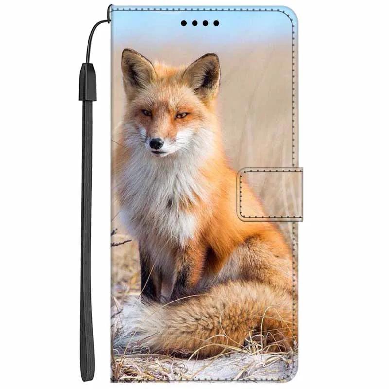 Кожаный чехол-книжка с подставкой для Oppo Reno13 F, кошелек с рисунком Льва и Кошки, Funda для Reno13 F 4G 5G, мультяшный кошелек, чехол-подставка для телефона Reno13 F