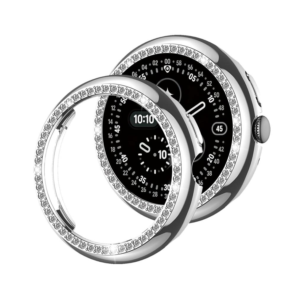 Блестящий Алмазный Чехол для Google Pixel Watch 4 45мм 41мм Защитный Глянцевый Жесткий ПК Чехол Бампер для Google Watch 4 Чехол Аксессуары