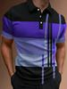 Paint Splatter Print Short Sleeve Polo Shirt, Stylish Casual Wear For Men