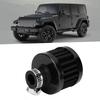 13mm0.5in Mini Air Intake Filter Vent Crankcase Breather Universal Car Accessory Noire