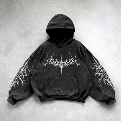 BeatStreet Американская уличная мода Одежда Уличный Хип-хоп Повседневная толстовка Мужская и женская Y2K Харадзюку Ретро Худи с буквой
