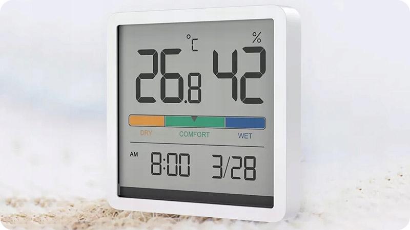 Si Thermometer Hygrometer Digital Cu Afisaj Data/Ora, Xiaomi Miiiw, Alb