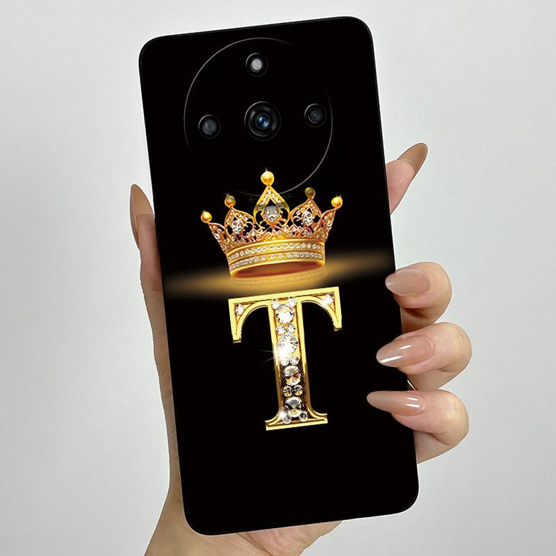 Для Realme 11 Pro Plus 5G Модный чехол для телефона с начальной буквой для пары, для Realme 11Pro 11 Pro+ Мягкий силиконовый защитный чехол для объектива