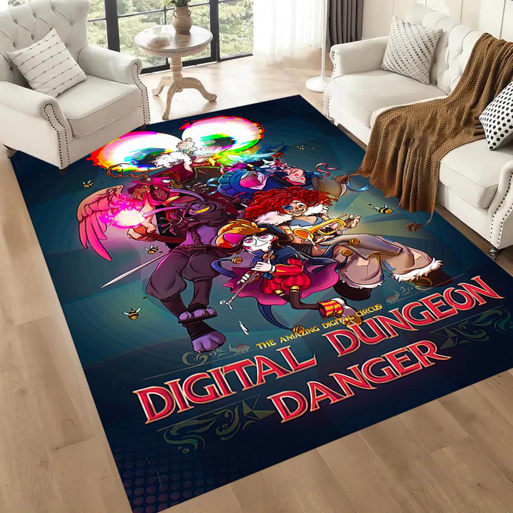 Digital Circus Floor Mat Suitable for Hallway Balcony Living Rooms Bedrooms Anti-slip Rug Office home decor Spiritual Gift