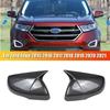 Для Ford Edge 2015- Автомобильная наклейка Накладка на зеркало заднего вида Боковое зеркало Колпачок крыла Внешняя отделка корпуса заднего вида двери Текстура под карбон ABS