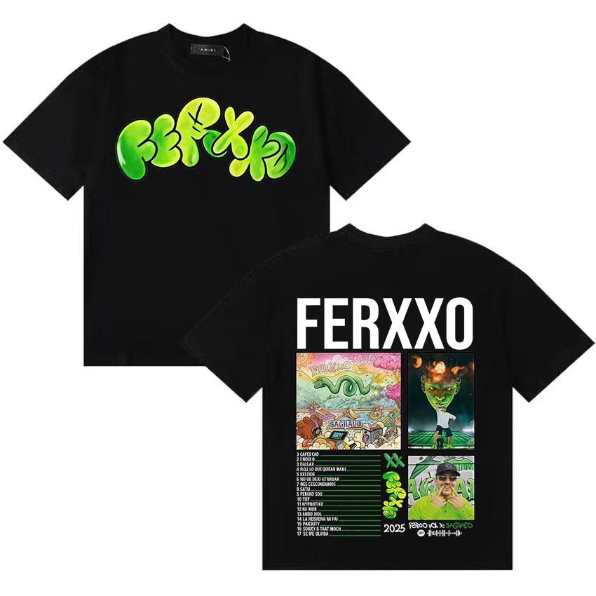 Singer Feid FERXXO CALIPSIS Concert Merch Tshirt Unisex Women Summer T Shirt Teenagers Cotton Oversized Crewneck Tshirt Streetwear