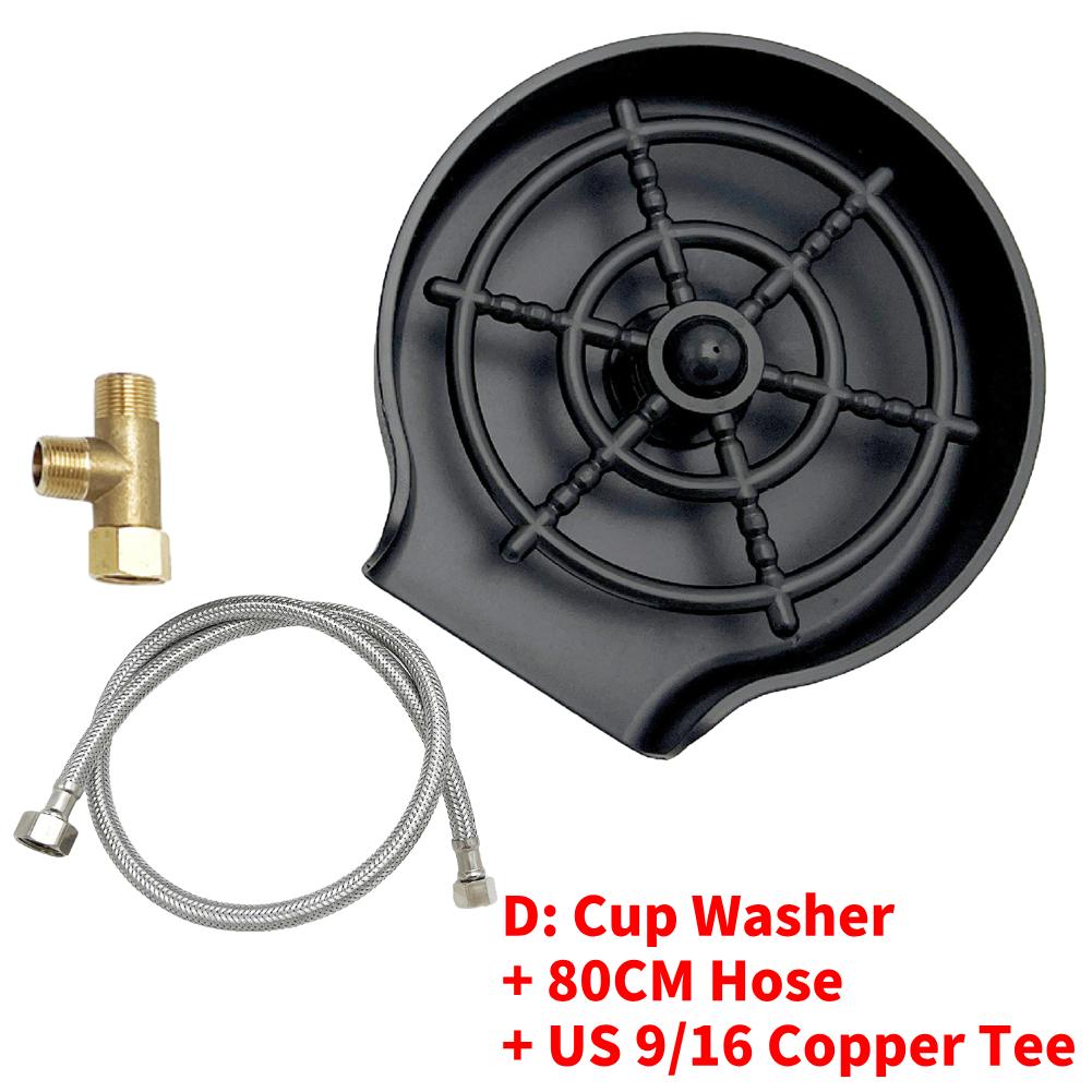 Automatic Glass Rinser High Pressure Cup Washer Bar Beer Milk Tea Cup Cleaner Automatic Glass Cup Washer for Kitchen Sink