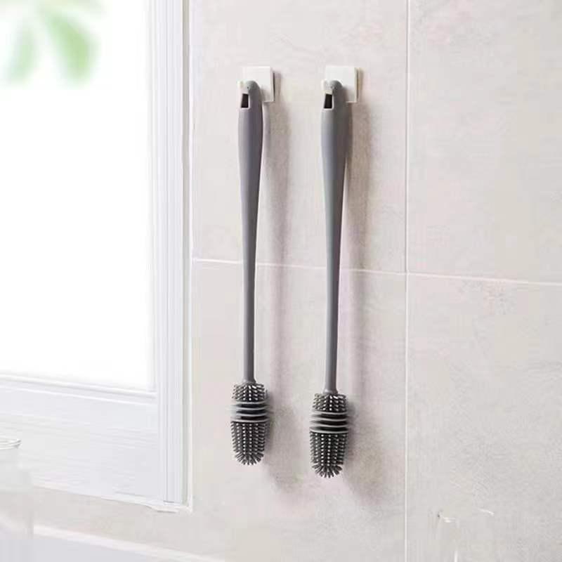 Щетка для мытья детских бутылочек и термосов с длинной ручкой, вращающаяся на 360°, с жесткой щетиной