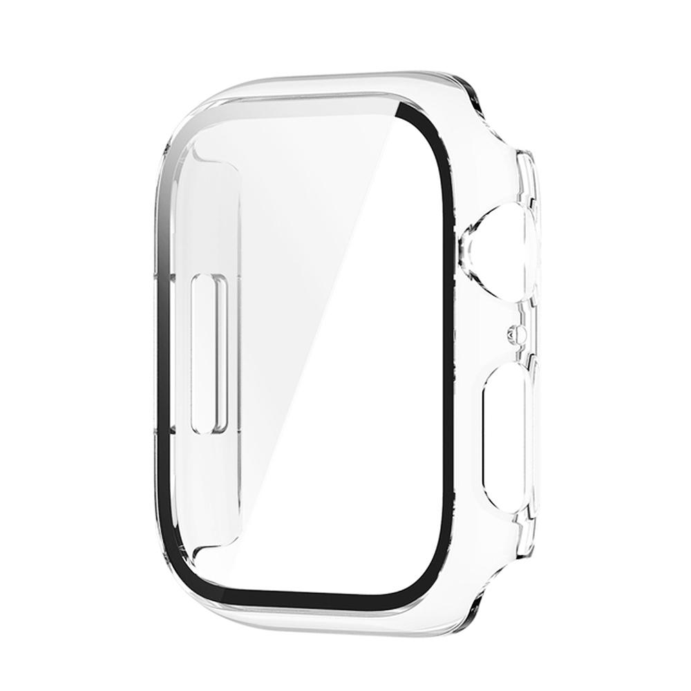 Чехол для Apple Watch 9 8 7 45 мм 44 мм 41 мм 40 мм с защитой экрана из поликарбоната Крышка для IWatch Series 4/5/6/SE/7/8 Аксессуары для умных часов Стекло