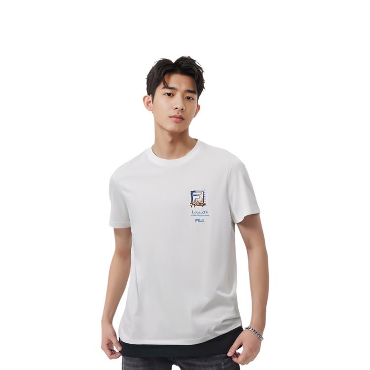 FILA Heritage T Shirt Men's Cloud White F11M428104FWT