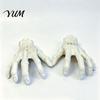 Halloween Scene Setting Props 1 Pair Skeleton Hands, Realistic Plastic Zombie Life Scary Human Hand Prop Size Severed Fake Hands for Terror