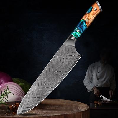 Нож из дамасской стали, кухонный нож для нарезки, бытовой 8-дюймовый нож шеф-повара в западном стиле, кухонный нож для суши