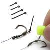 30PCS Boilie Screw Peg with Ring Swivel D-Rig Chod Rig Terminal Tackle Bait Holder Screw Carp Fishing Accessories Matt Black