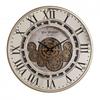 Wm Widdop Mirrored Wall Clock with Moving Gears 60cm
