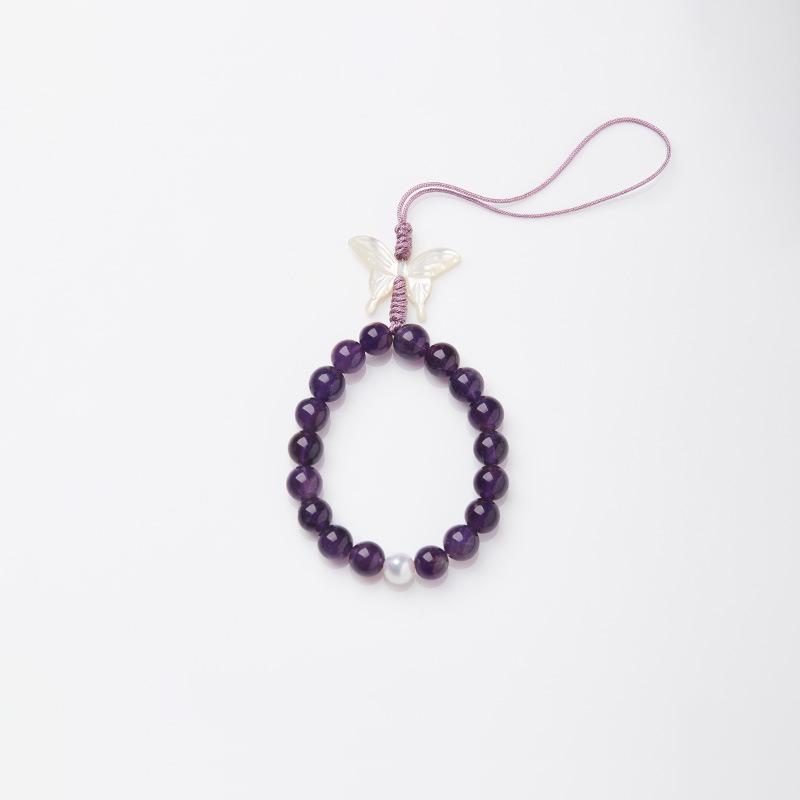 Nine Purple Fire Energy Bracelet Beads for Women, Amethyst, Purple Phantom Quartz, Natural Crystal, Decorative Bracelet, Jewelry