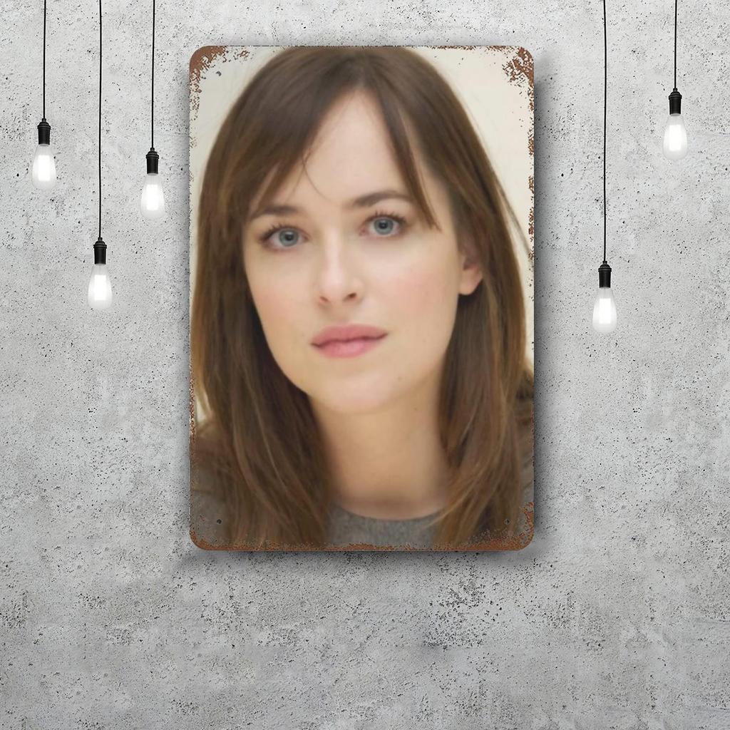 Dakota Johnson Vintage Metal Tin Signs Posters Decor Retro Metal Plaque Wall Art Decor for Garage Bar