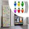Christmas Car Stickers Set Holiday Ornaments for DIY Home Garage 6 Bulb