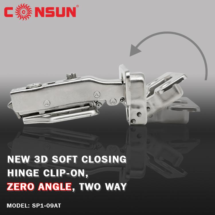 Stainless Steel 304 Hydraulic Buffer Soft Close Full Coverage 0 Crank Wardrobe Kitchen Cabinet Furniture Cabinet Hinge
