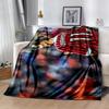 Ibrahimovic's Milan Jersey Blanket Ultra-Soft Suitable for Bed Livingroom Seaside Four Seasons Universal Modern Gift for Travel Home Birthdays
