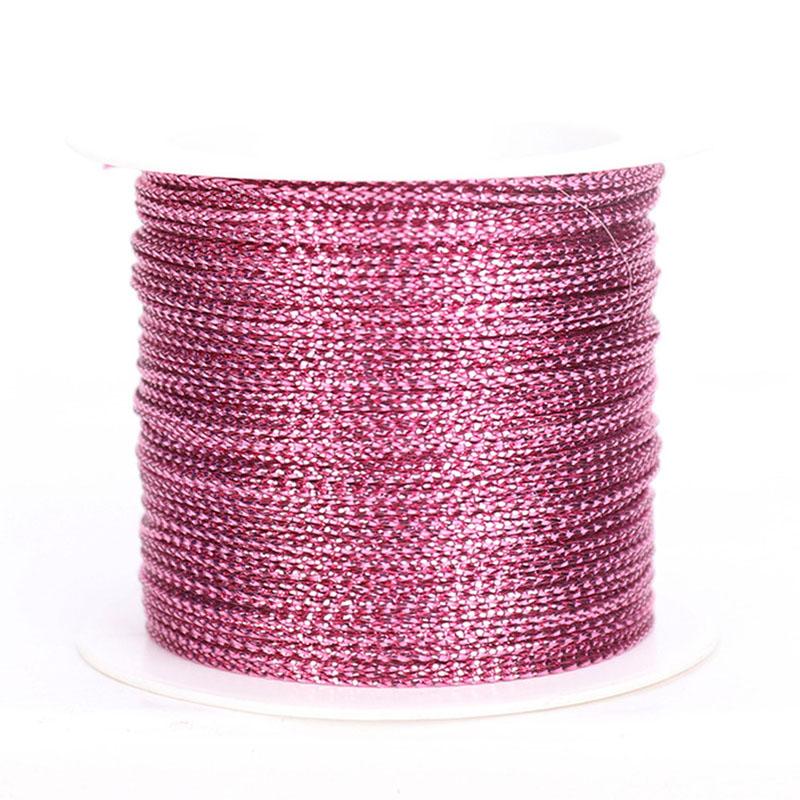 20m/roll 1mm Gold Silver Red Cords Metallic Rope Thread String Strap Gift Wrap Ribbon Cord Bracelet No-slip Hang Tag