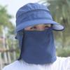 1 шт. Женская складная шляпа от солнца с защитой от УФ-излучения, широкополая, для защиты лица и шеи, летняя шляпа, двойного назначения