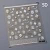 1pcs 5D Exquisite Flower Nail Art Stickers Colorful Macaron Flower Nail Decoration Decals DIY Adhesive Accessory