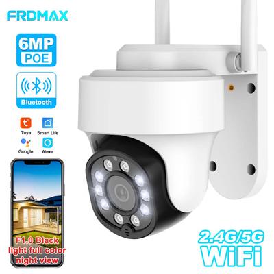 6MP Tuya Wifi Outdoor 2.4G/5G Wifi камера видеонаблюдения Умный дом Безопасность Защита POE PTZ IP-камера Alexa Google Onvif