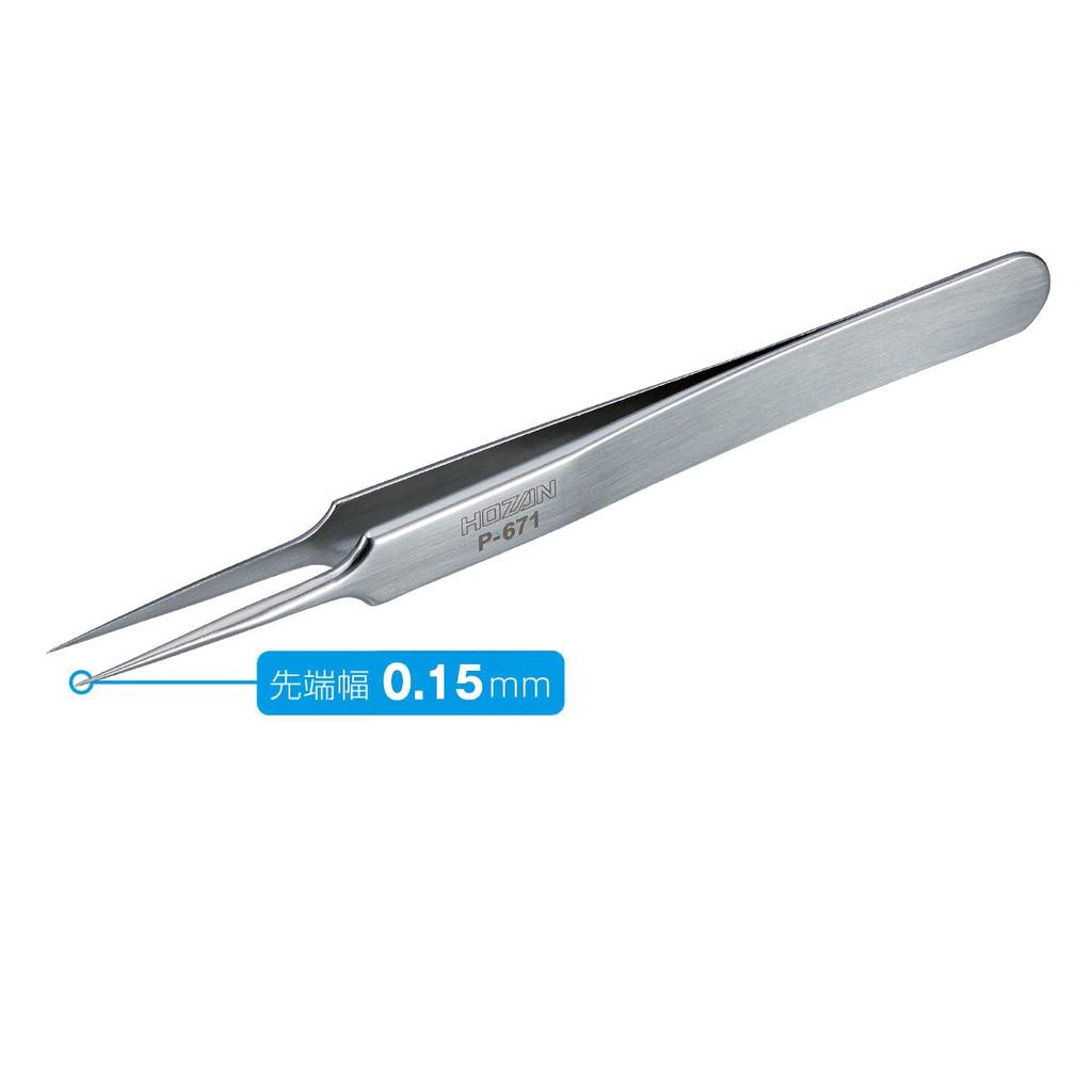 HOZAN 110mm overall Tweezers, length, P-671