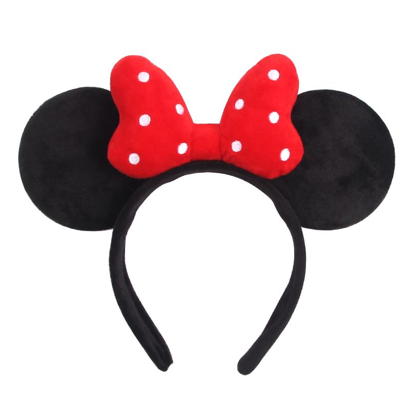 1pc Mouse Ears Headband Girls And Kids 4 Inch Polka Dot Bow Hairdband Holiday Party Travel DIY Hair Accessories