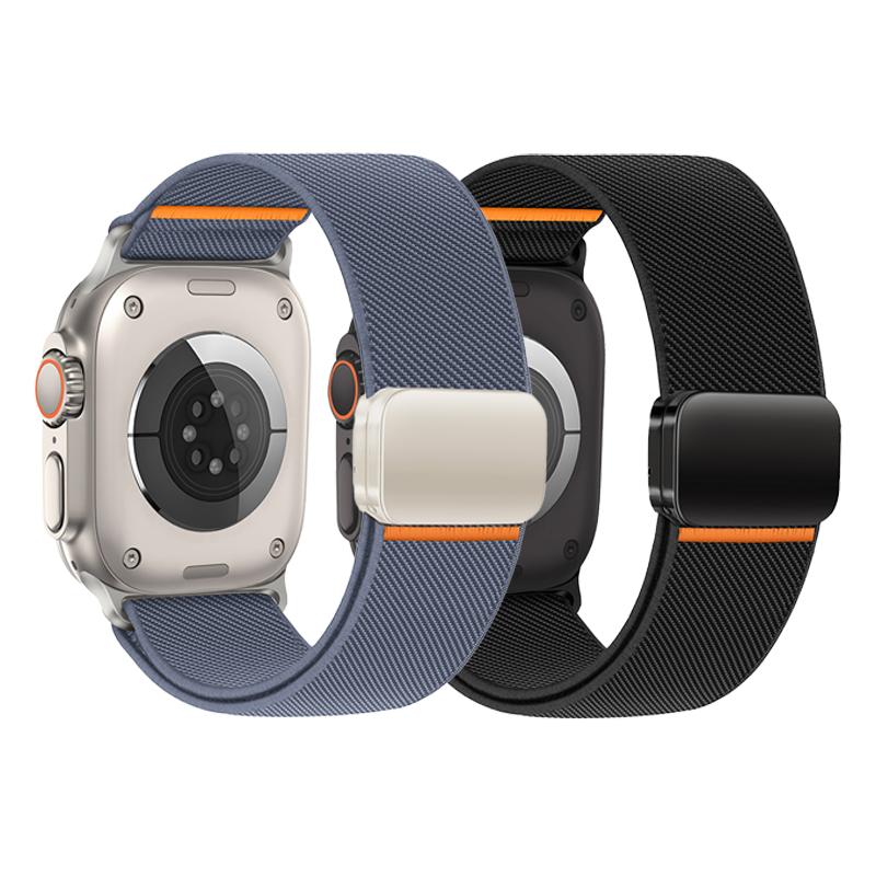 3 шт. Магнитные ремешки для Apple Watch ultra 2 ремешок 49 мм 46 мм 44 мм 45 мм 42 мм Эластичный нейлоновый петлевой браслет IWatch Series 10 9 8 7 SE