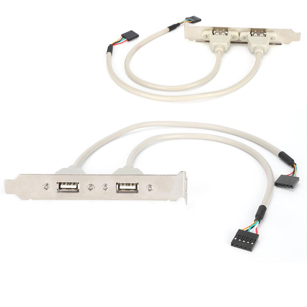 Расширение передней панели 2 порта USB 2.0 Plug and Play с пластиной слота Кронштейн Панельный кабель Адаптер