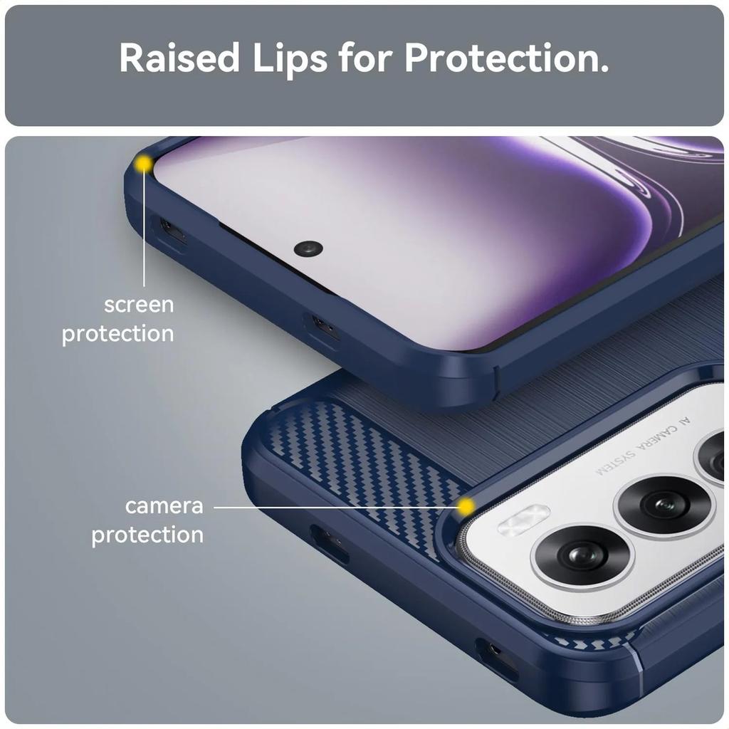 Phone Case For Oppo Reno12 ,flexible Tpu Fiber Protective Cover For Oppo Reno12
