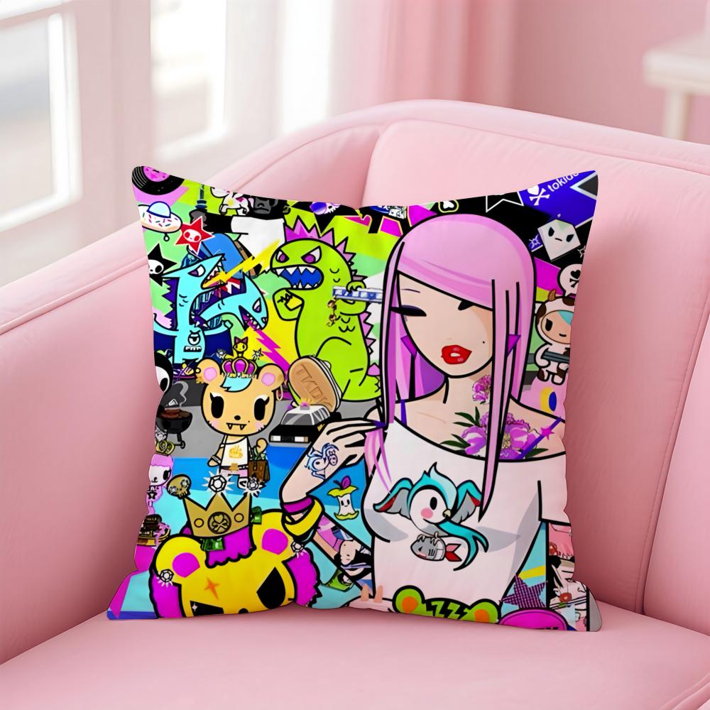 Чехол для подушки T-Tokidoki для дома и автомобиля, многоцелевой чехол для подушки - Двусторонний, Мягкий и прочный для ежедневного использования