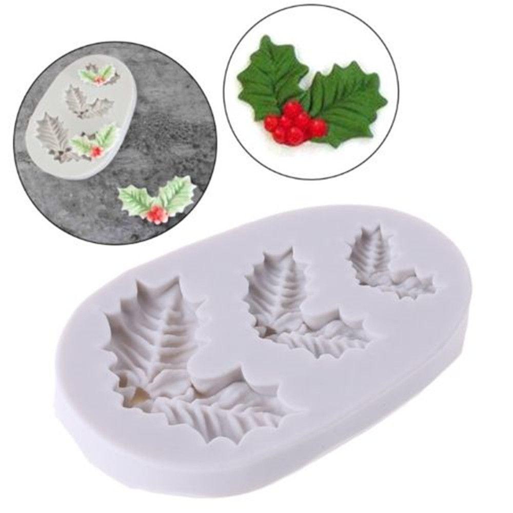 Decoration Tools Cake Decoration Fondant Cake Chocolate Leaf Mold Silicone Molds Christmas Tree