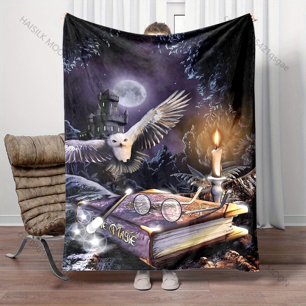 Owl Magic Academy Elements Print Warm Comfortable Blanket for Adults and Children Luxury Gifts Perfect for Home Travel Camping
