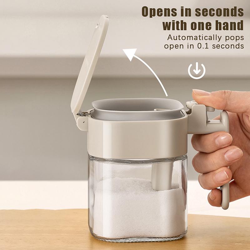 Герметичная стеклянная банка для приправ, влагонепроницаемый, герметичный контейнер для сахара и соли, пыленепроницаемые баночки для специй, бутылка, кухня