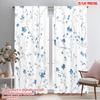 2 шт., 2D плоская печать Популярные шторные панели Узор «Голубой цвет» Универсальная полиэстеровая ткань (без удилища) Все сезоны для
