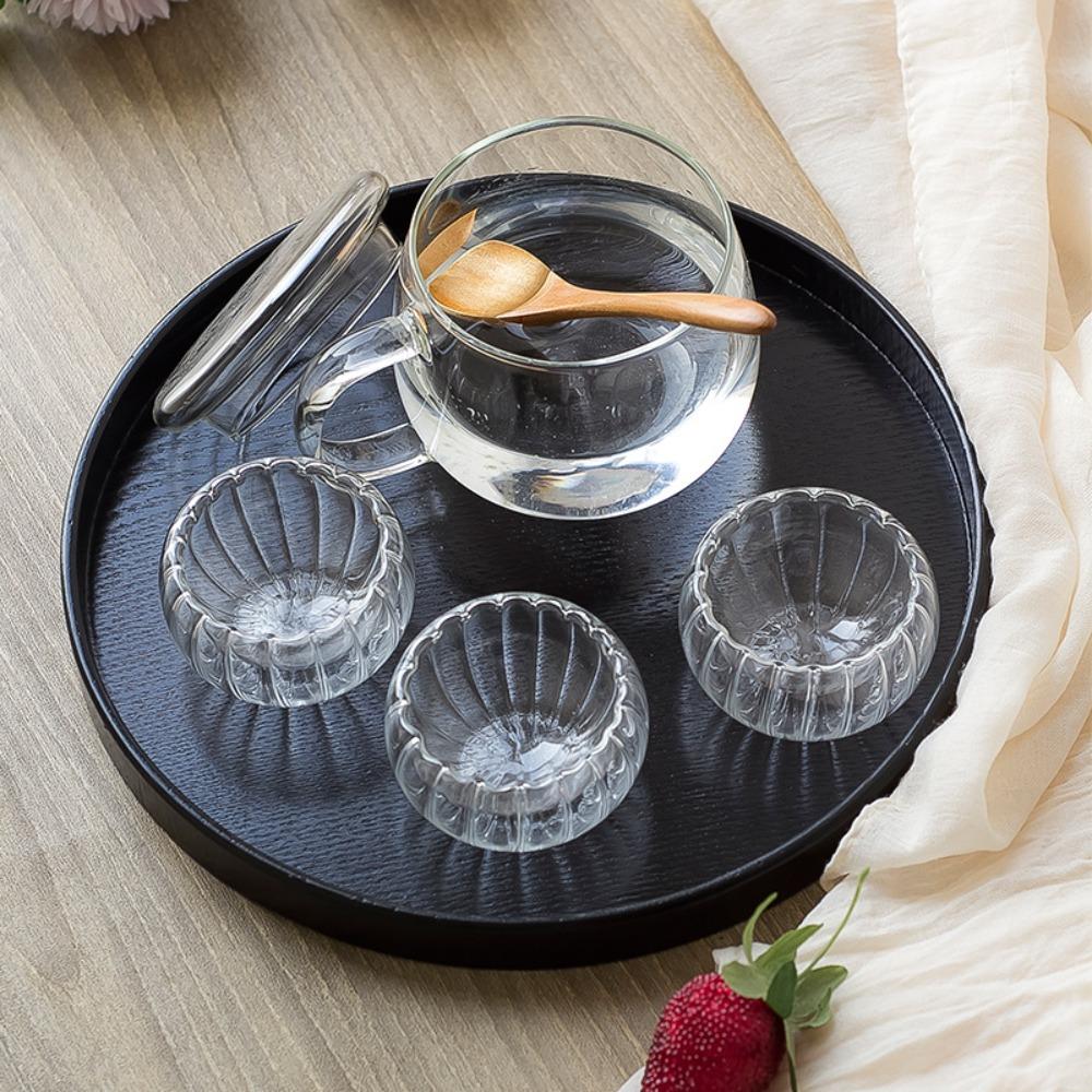 Круглый сервировочный поднос Деревянная тарелка для еды Кухонные аксессуары Поднос для чая Ресторан