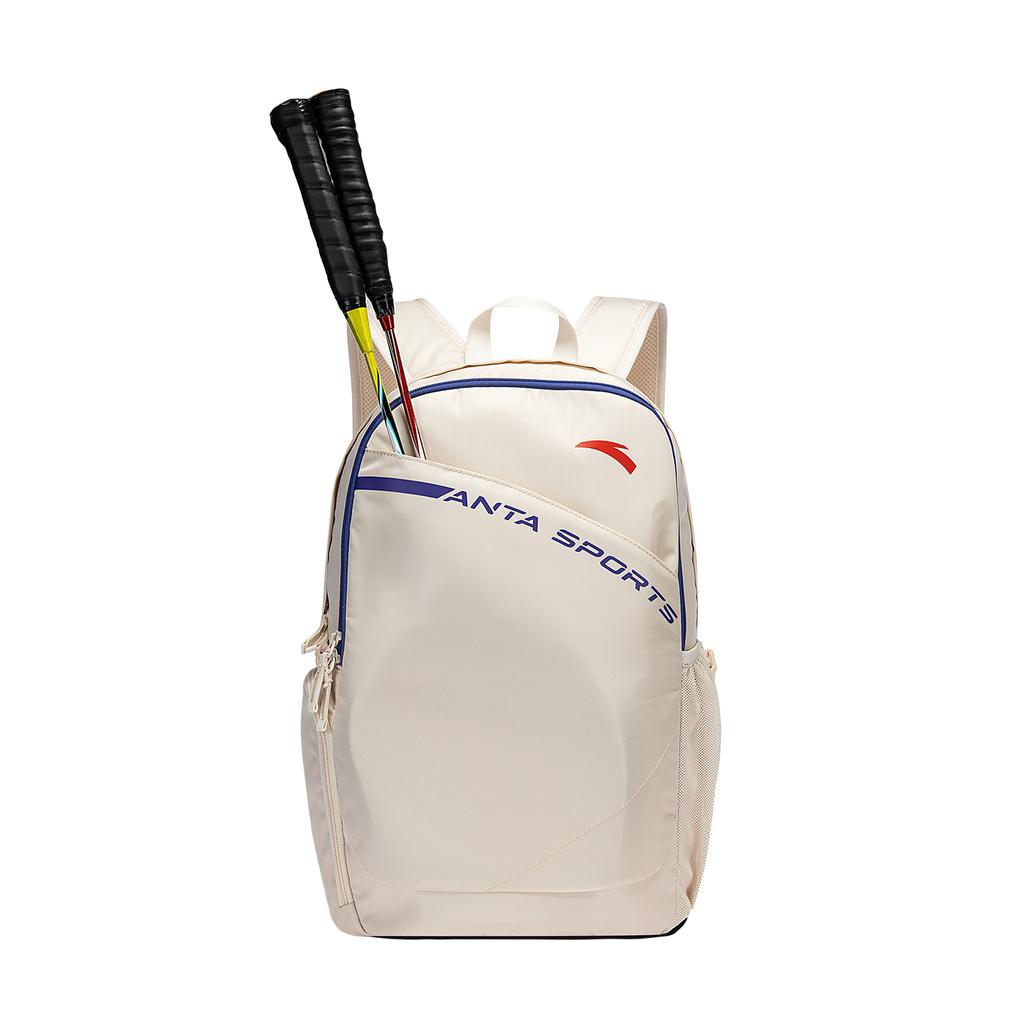 Anta Badminton Sports Fabric Backpack Regular Couple Style Unisex Backpack Ivory-White 992617154R-2