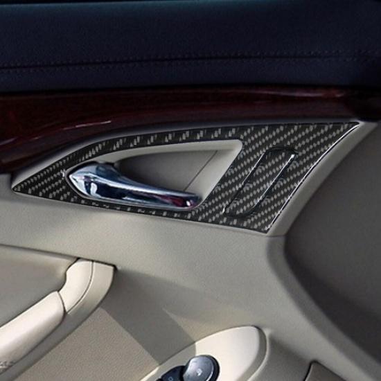 Накладка на ручку передней двери салона из углеродного волокна для Cadillac CTS Седан/Универсал