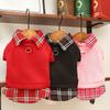 Dog Hoodies for Small Dogs Solid Plaid Polo Dog Clothes Winter Warm Coat Fleece Puppy Sweatshirt Chihuahua Dachshund Pullovers