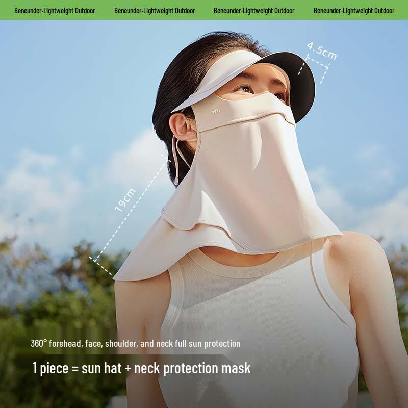 Beneunder Women's UV Protection Face Mask with Neck Cover & Brim