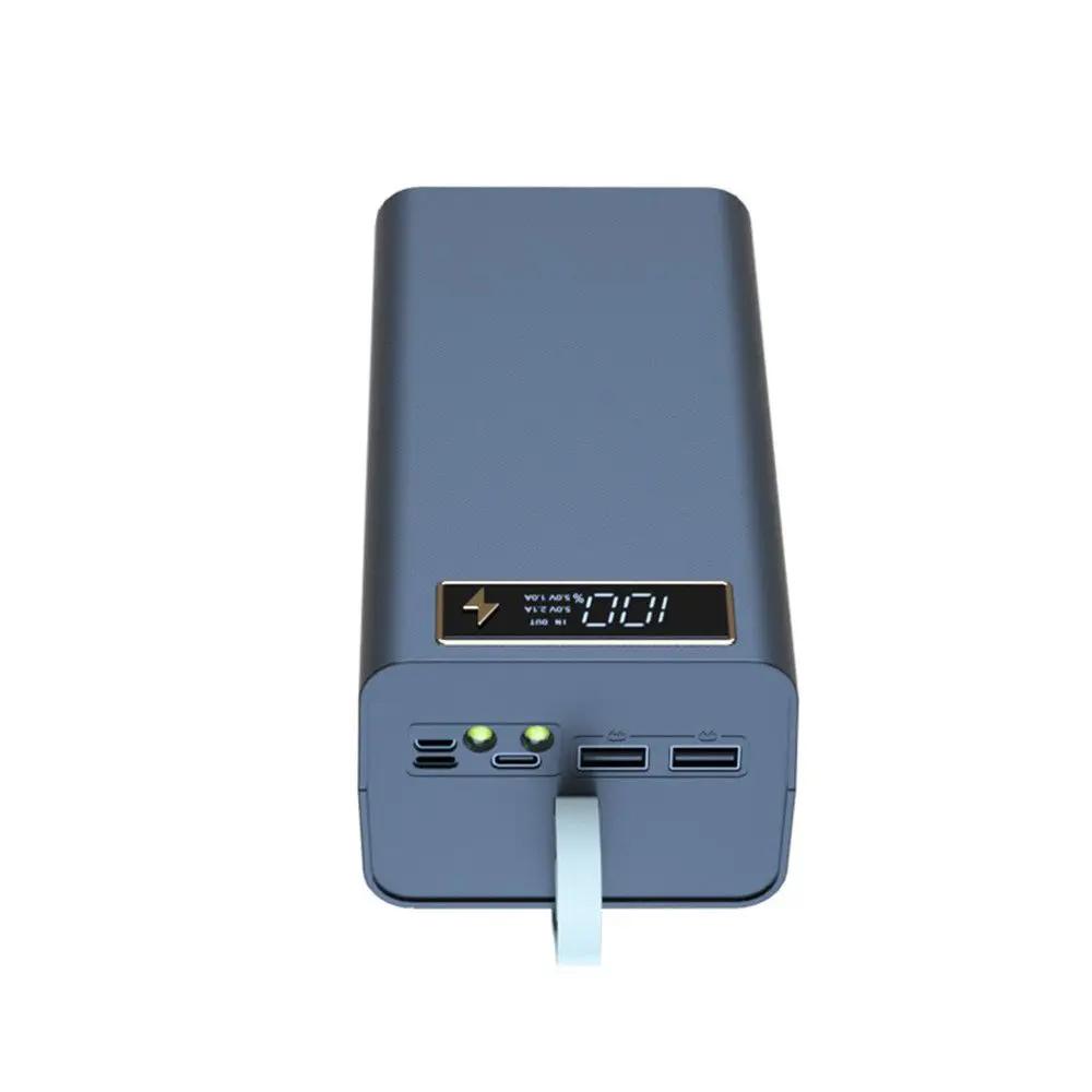 Ящик для хранения 21 аккумулятора 18650 с двойной USB-зарядкой, корпус Power Bank для аккумуляторов 18650, держатель для зарядки со светодиодной подсветкой, ЖК-дисплеями