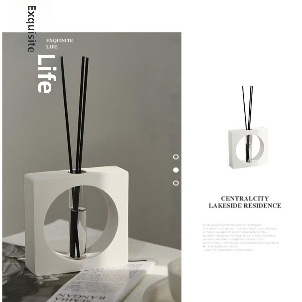 Geometric Shape Aroma Diffuser Bottle Modern Hydroponic Flower Pot Reed Diffuser Home Decor