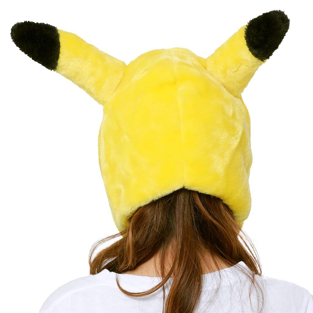 Sazac Fleece Kigurumi Cap, Pokémon Pikachu, TMY-027, One Size Fits All