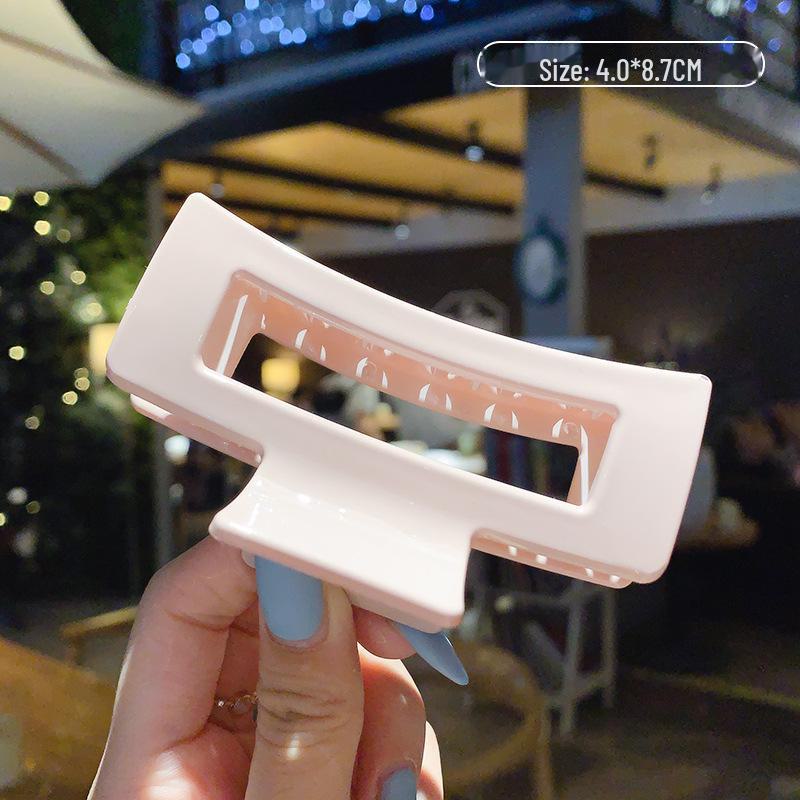 Корейская квадратная заколка для волос «Акула»: Элегантная, простая, крупная заколка для волос для женщин. Отлично подходит для придания объема головному убору на затылке.