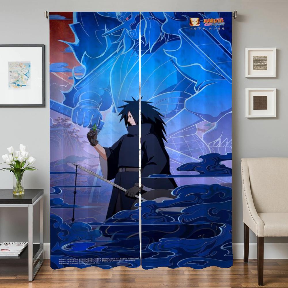 Домашний интерьер Кухня Шторы для гостиной 2 шт. Плотные шторы Дверная штора Наруто Спальня Украшение Разделительная перегородка Тень