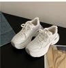 Trendy and Fashionable White, Showing Feet, Small Platform Dad Shoes, Women's 2025 New Autumn and Winter Heightening and Lightweight Sports Shoes